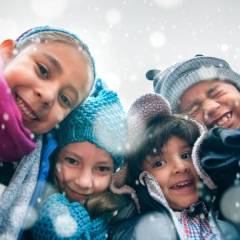 Children Hats in winter