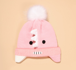 pink pom infant beanies hats